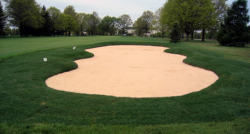 Sand trap on a course